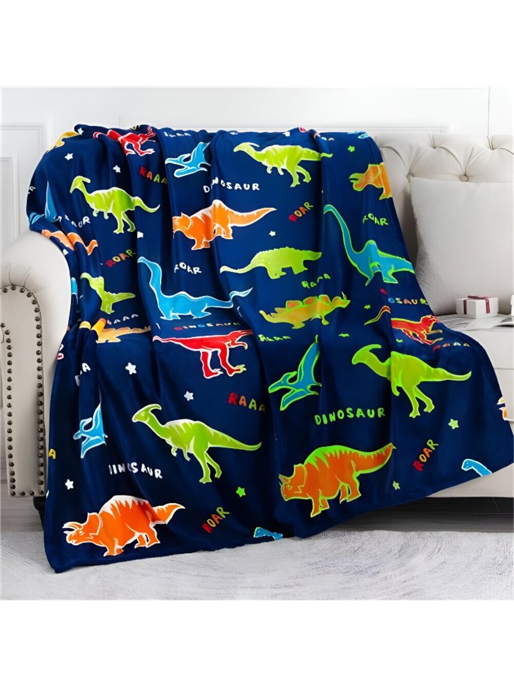 Dinosaur Gifts Toys for Boys Girls - Glow in The Dark Dino Blanket